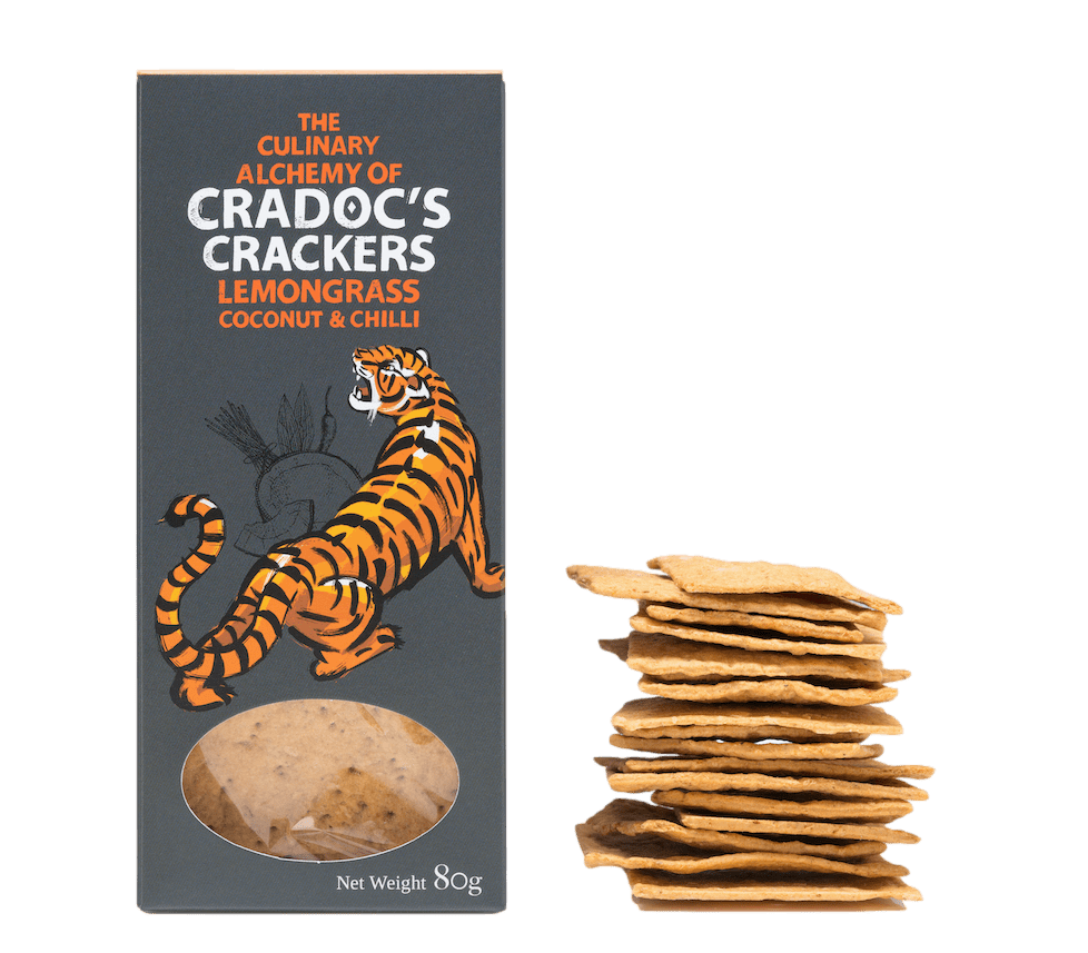 Cradoc’s Savoury Biscuits - Lemongrass, Coconut & Chilli Crackers - thewelshproducestall