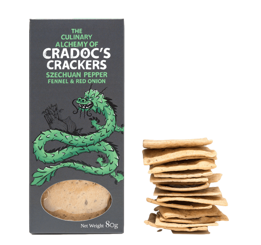 Cradoc’s Savoury Biscuits - Szechuan Pepper, Fennel & Red Onion Crackers - thewelshproducestall