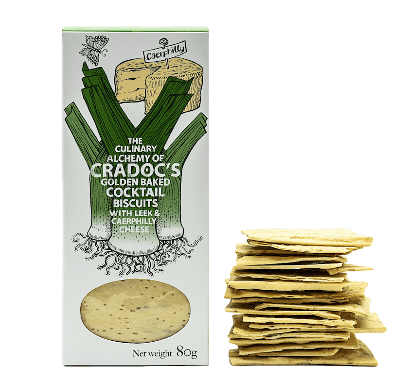 Cradoc’s Savoury Biscuits - Leek and Caerphilly Cheese Crackers - thewelshproducestall
