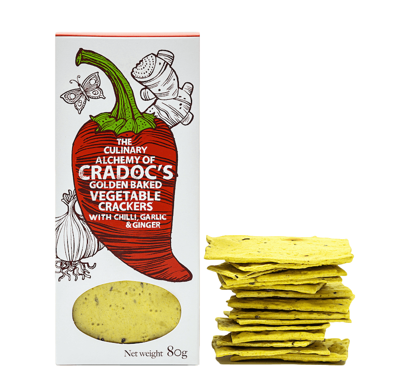 Cradoc’s Savoury Biscuits - Chilli, Ginger & Garlic Crackers - thewelshproducestall