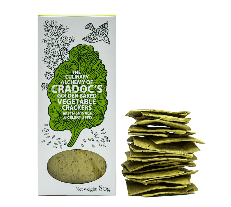 Cradoc’s Savoury Biscuits - Spinach & Celery Crackers