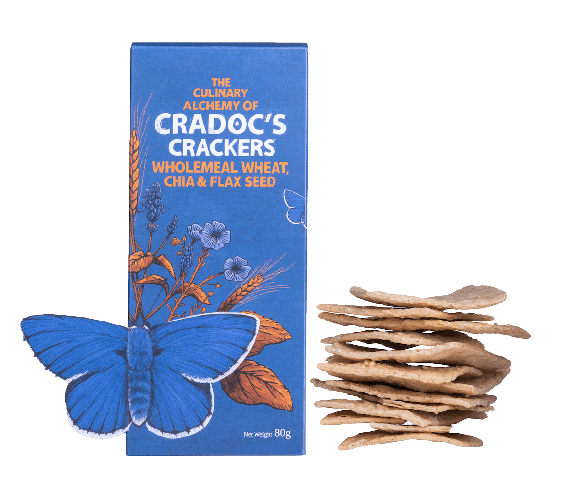 Cradoc’s Savoury Biscuits - Wholemeal Wheat, Chia & Flaxseed Crackers - thewelshproducestall
