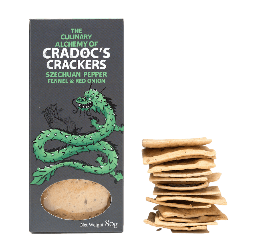 Cradoc’s Savoury Biscuits - Szechuan Pepper, Fennel & Red Onion Crackers