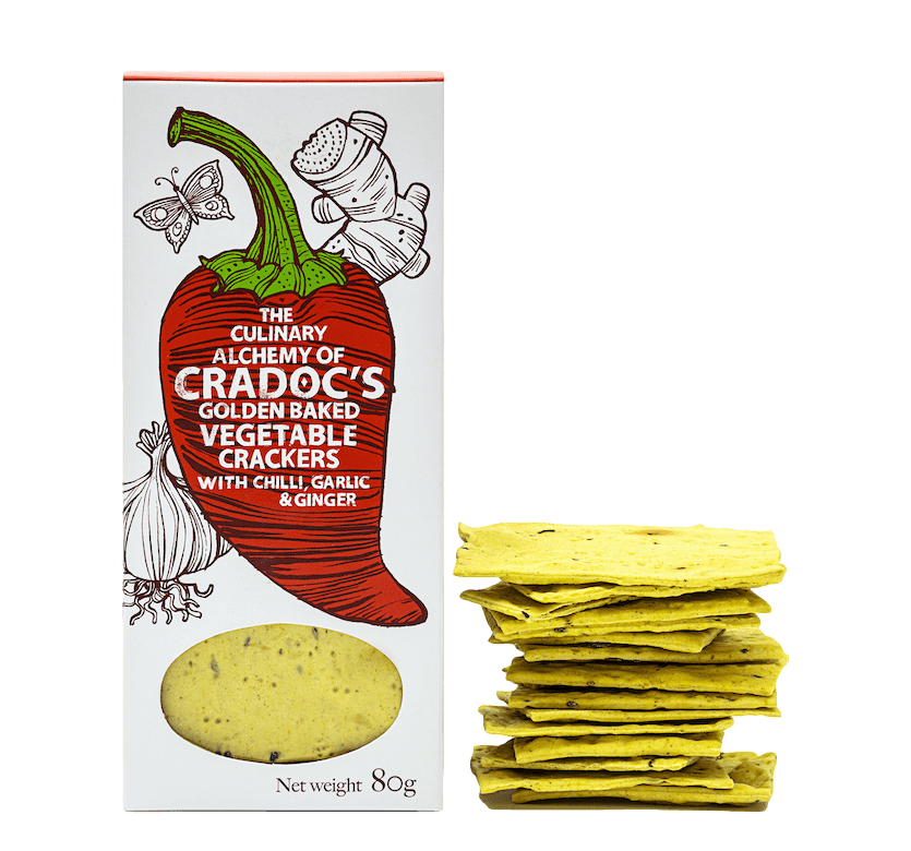 Cradoc’s Savoury Biscuits - Chilli, Ginger & Garlic Crackers